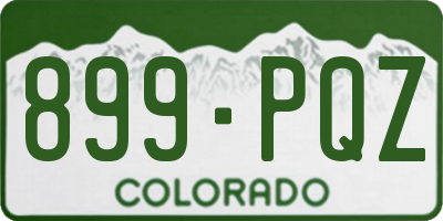 CO license plate 899PQZ