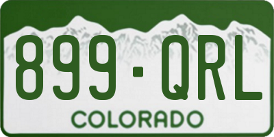 CO license plate 899QRL