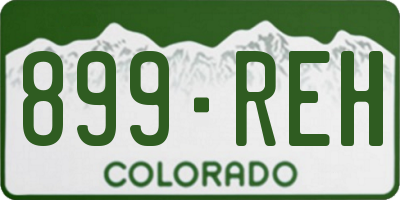 CO license plate 899REH