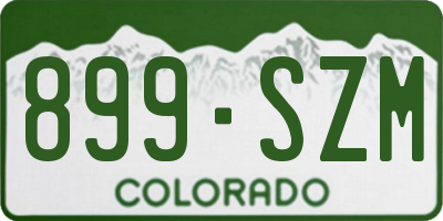 CO license plate 899SZM