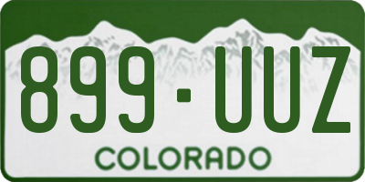 CO license plate 899UUZ