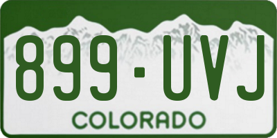 CO license plate 899UVJ