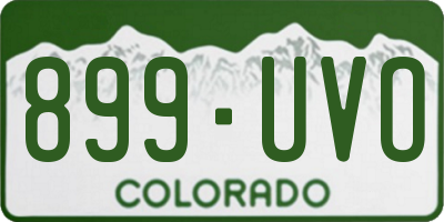 CO license plate 899UVO