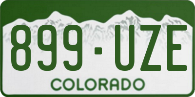 CO license plate 899UZE