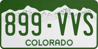 CO license plate 899VVS