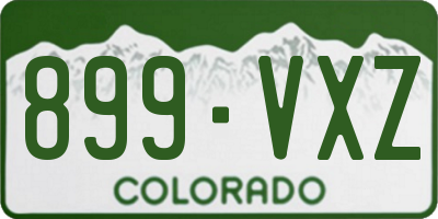 CO license plate 899VXZ