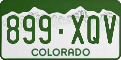 CO license plate 899XQV