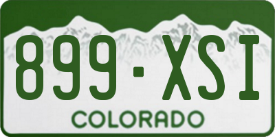 CO license plate 899XSI
