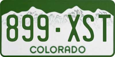 CO license plate 899XST