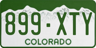 CO license plate 899XTY