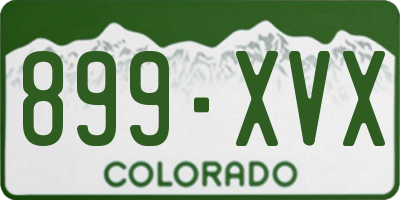 CO license plate 899XVX