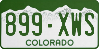 CO license plate 899XWS
