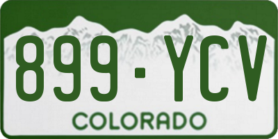 CO license plate 899YCV
