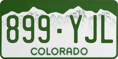CO license plate 899YJL