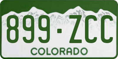 CO license plate 899ZCC