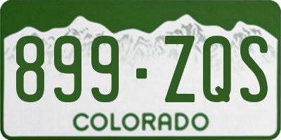 CO license plate 899ZQS