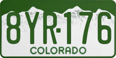 CO license plate 8YR176