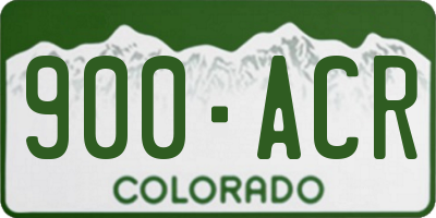CO license plate 900ACR
