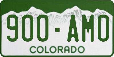 CO license plate 900AMO