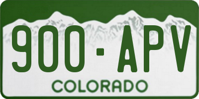 CO license plate 900APV