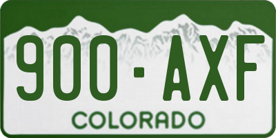 CO license plate 900AXF