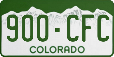 CO license plate 900CFC