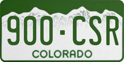 CO license plate 900CSR