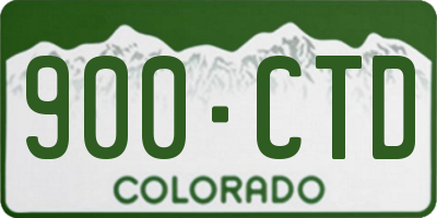 CO license plate 900CTD