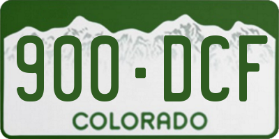 CO license plate 900DCF