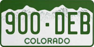 CO license plate 900DEB
