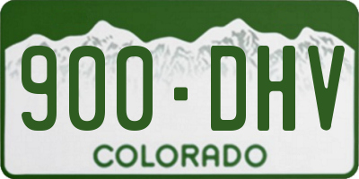 CO license plate 900DHV