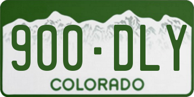 CO license plate 900DLY