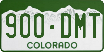 CO license plate 900DMT