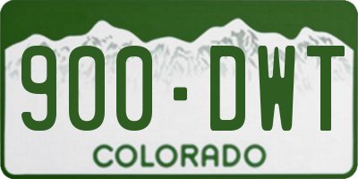 CO license plate 900DWT