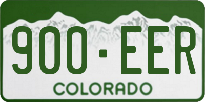 CO license plate 900EER