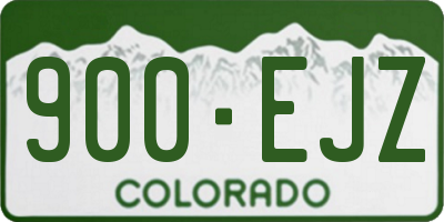 CO license plate 900EJZ