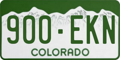 CO license plate 900EKN
