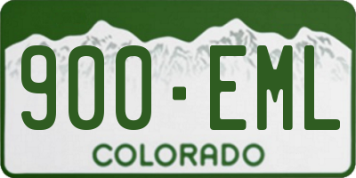 CO license plate 900EML