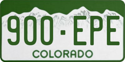 CO license plate 900EPE