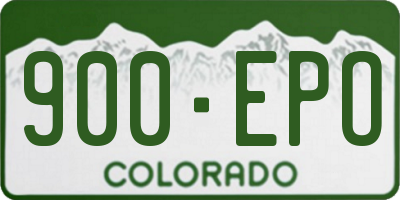 CO license plate 900EPO