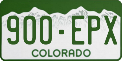 CO license plate 900EPX