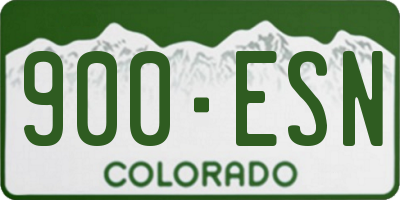 CO license plate 900ESN