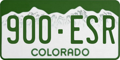 CO license plate 900ESR