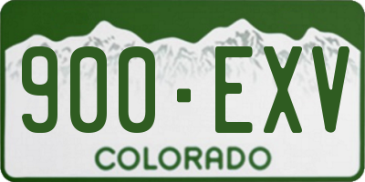CO license plate 900EXV