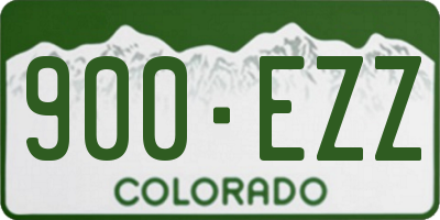CO license plate 900EZZ