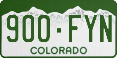 CO license plate 900FYN