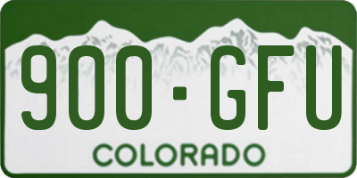 CO license plate 900GFU