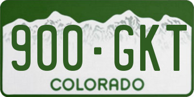 CO license plate 900GKT