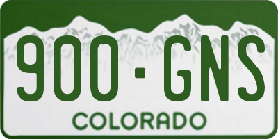 CO license plate 900GNS