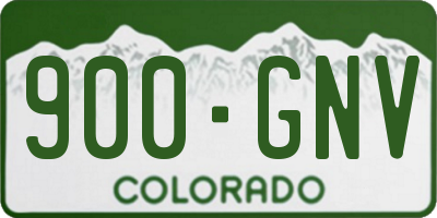 CO license plate 900GNV